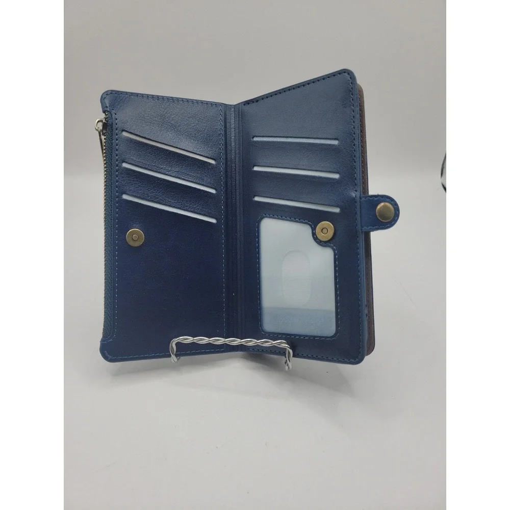 ZZXX Leather‎ Wallet Phone Case for Galaxy S23 Blue